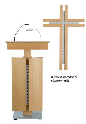 Pupitre de conférence LILLE avec crucifix